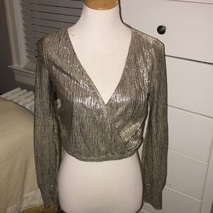Zara shimmer top